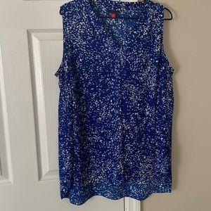 Blue and white blouse